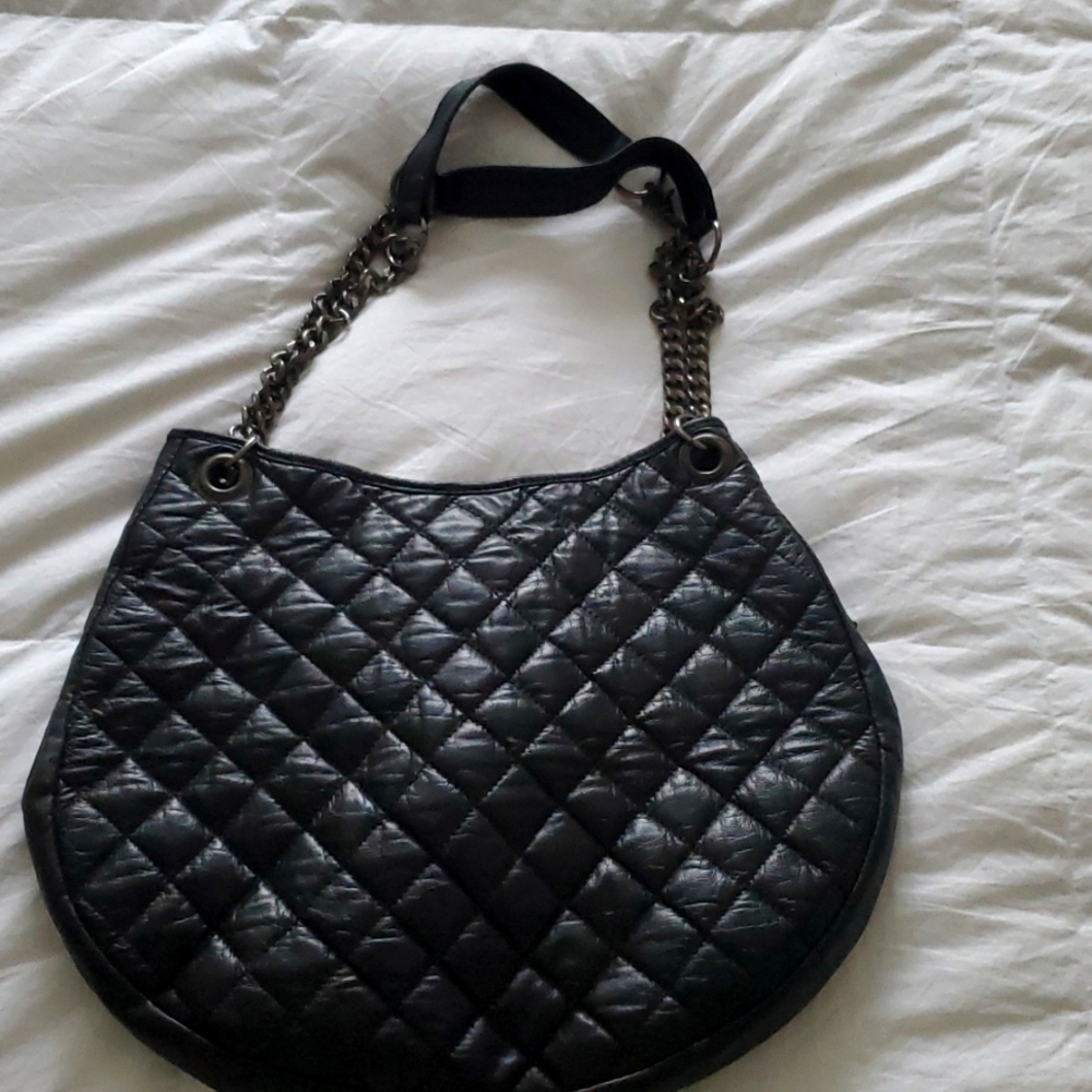 Paul and Joe lamb leather black purse